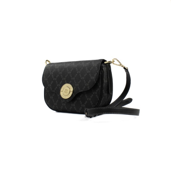 Bolsa Mini Bag Lock Baby Messenger Elos Couro Canvas Victor Hugo Feminino