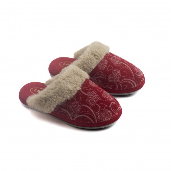 Pantufa Aberto Coração Leffa Feminino