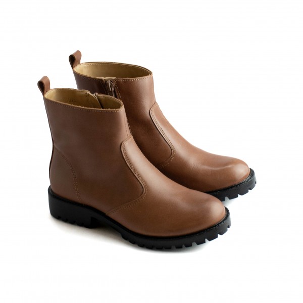 Bota Cano Curto em Couro Tratorada Anacapri Feminino