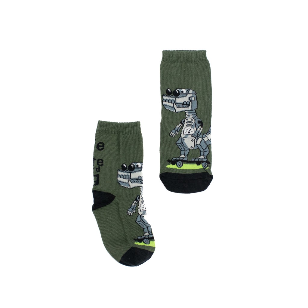 Meia Cano Longo Dinossauro Selene Infantil
