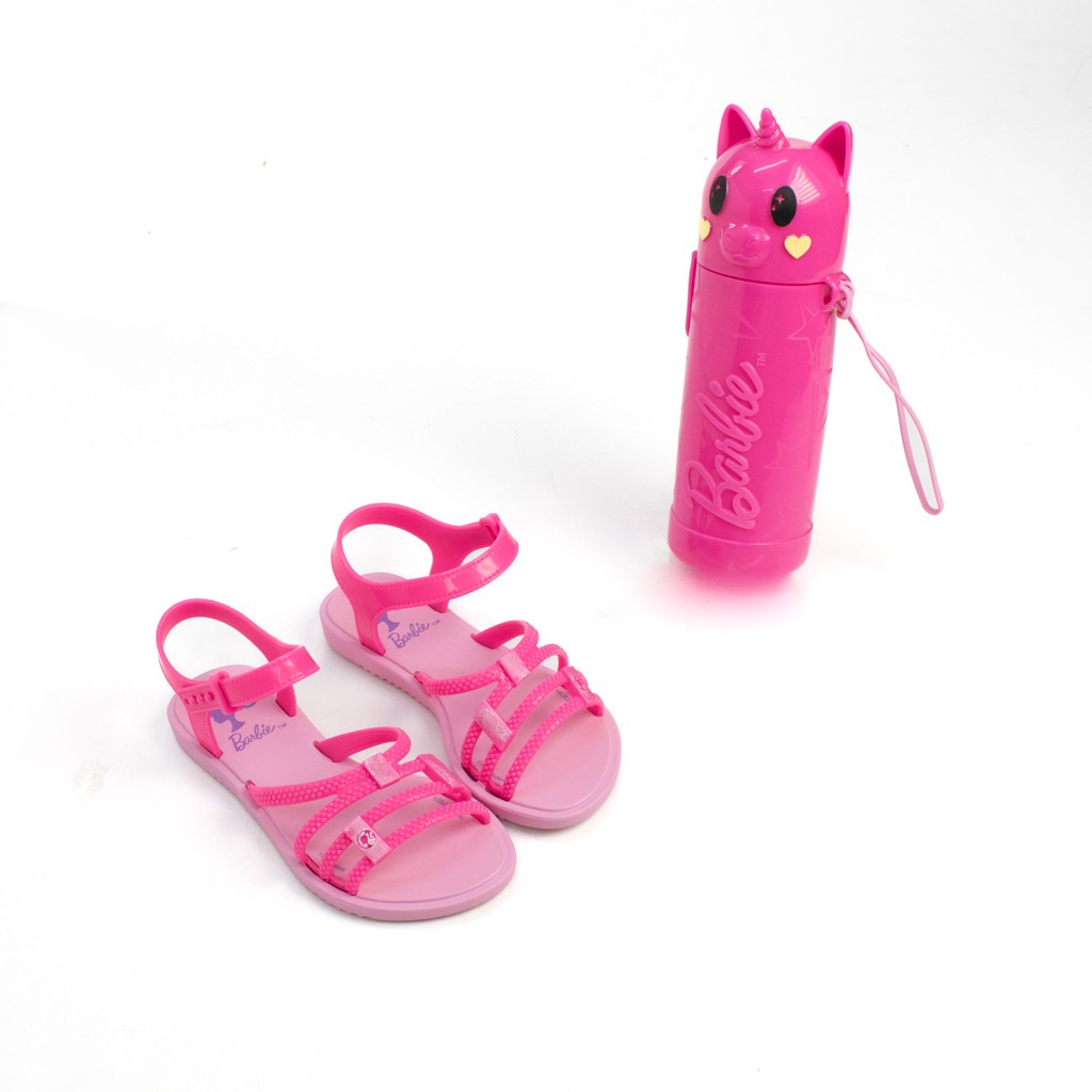 Sandália Rasteira Barbie Uni Grendene Infantil