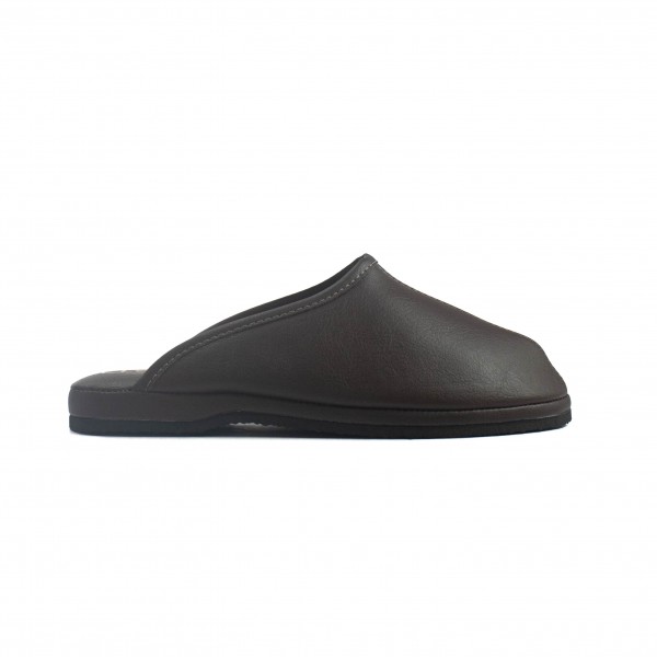 Pantufa Aberto em Couro Leffa Unissex
