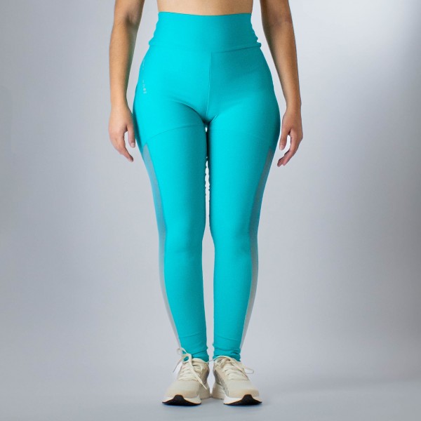 Calça Legging Blocking com Tule Degradê Run More Feminino