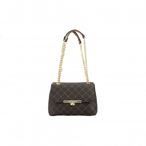Bolsa Tiracolo em Couro Monograma Jorge Bischoff Feminino