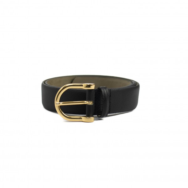 Cinto Casual em Couro Leonora Fasolo Feminino