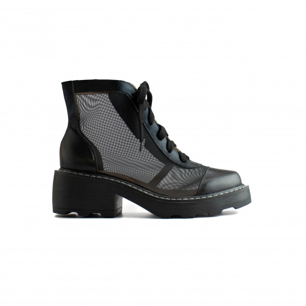 Bota Coturno Tela Mesh Cristal Ferrucci Feminino