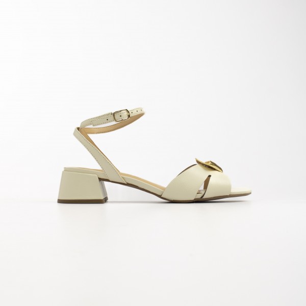 Sandália Casual Origami Bico Quadrado e Salto Bloco Baixo Ferrucci Feminino