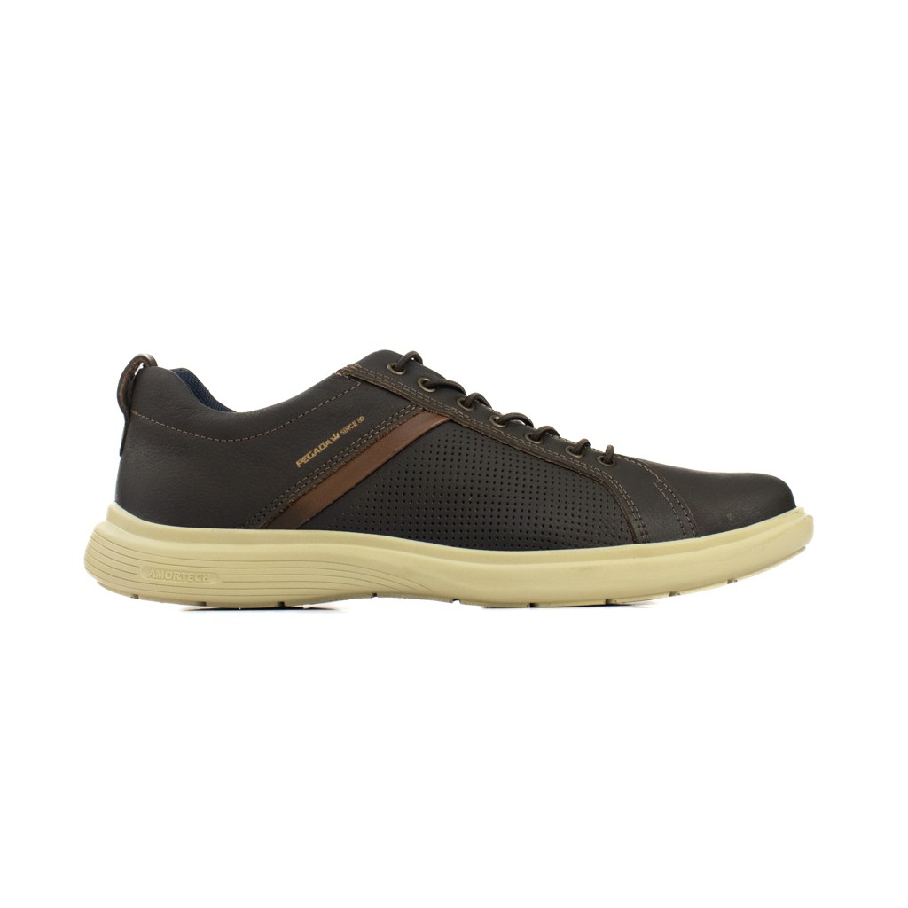 Tênis Casual  em Couro Pegada Masculino