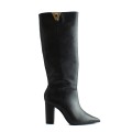 Bota Cano Longo em Couro de Salto Schutz Feminino